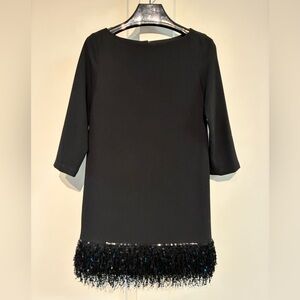 Kate Spade ♠️ 0 Black Sequin Fringe Dress